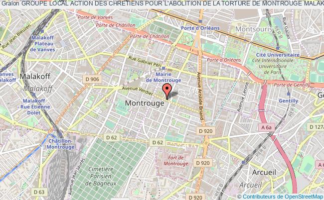 plan association Groupe Local Action Des Chretiens Pour L'abolition De La Torture De Montrouge Malakoff Montrouge