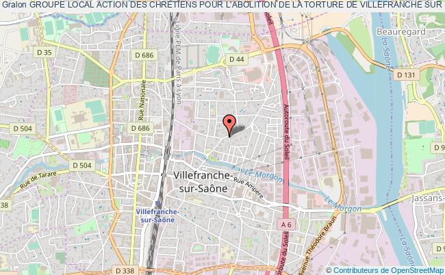 plan association Groupe Local Action Des Chretiens Pour L'abolition De La Torture De Villefranche Sur Saone (groupe Acat De Villefranche Sur Saone) Villefranche-sur-Saône