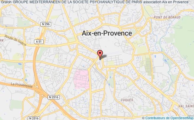 plan association Groupe Mediterraneen De La Societe Psychanalytique De Paris Aix-en-Provence