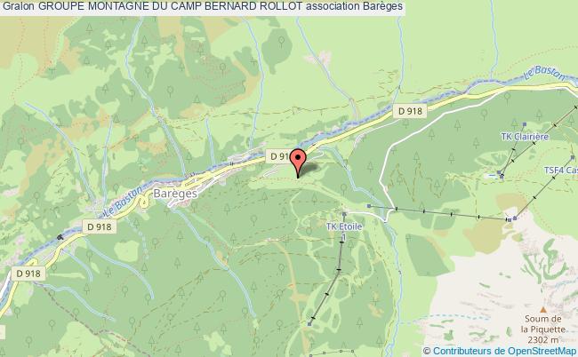 plan association Groupe Montagne Du Camp Bernard Rollot Barèges