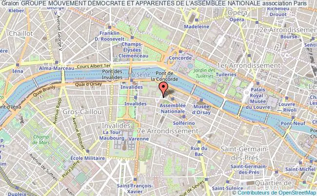 plan association Groupe Mouvement DÉmocrate Et ApparentÉs De L'assemblÉe Nationale Paris