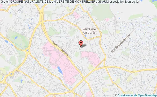 plan association Groupe Naturaliste De L'universitÉ De Montpellier : Gnaum Montpellier
