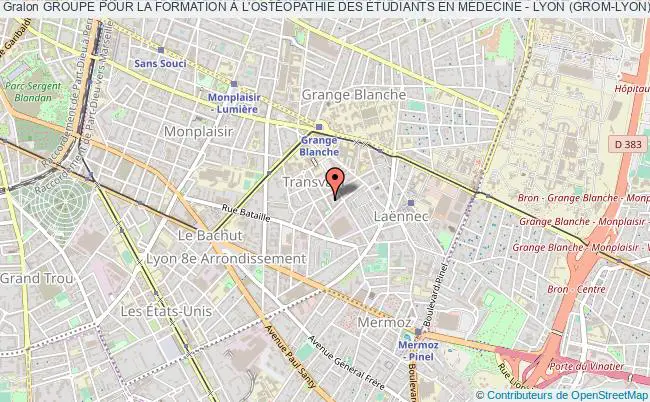 plan association Groupe Pour La Formation À L'ostÉopathie Des Étudiants En MÉdecine - Lyon (grom-lyon) Lyon