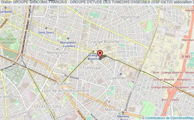 plan association Groupe Sarcome Francais - Groupe D'etude Des Tumeurs Osseuses (gsf-geto) Lyon 8e Arrondissement