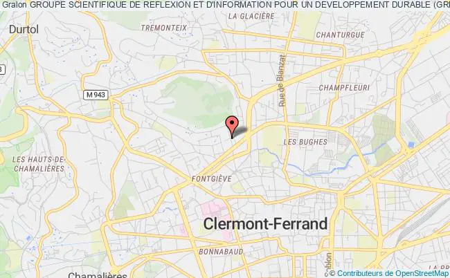 plan association Groupe Scientifique De Reflexion Et D'information Pour Un Developpement Durable (greffe) Clermont-Ferrand