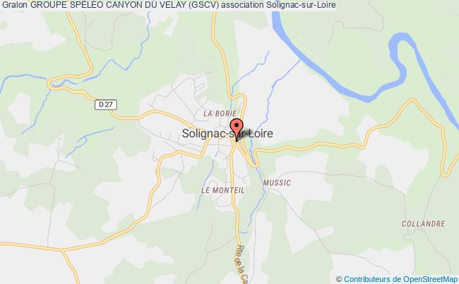 plan association Groupe SpÉlÉo Canyon Du Velay (gscv) Solignac-sur-Loire