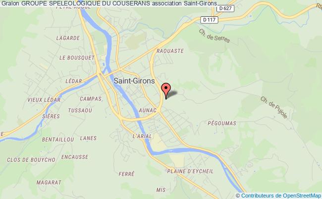 plan association Groupe Speleologique Du Couserans Saint-Girons