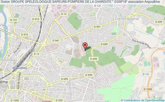 plan association Groupe SpÉlÉologique Sapeurs-pompiers De La Charente '' Gssp16'' Angoulême