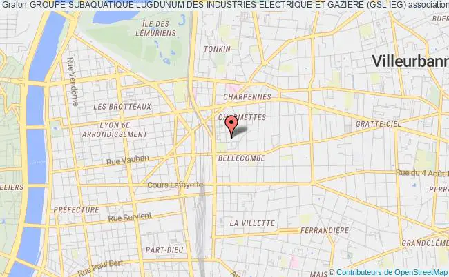 plan association Groupe Subaquatique Lugdunum Des Industries Electrique Et Gaziere (gsl Ieg) Lyon