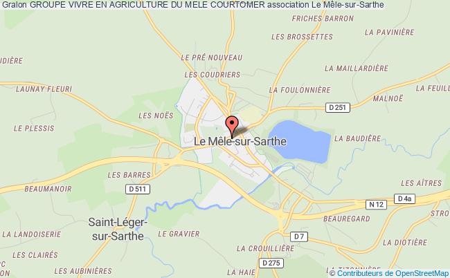 plan association Groupe Vivre En Agriculture Du Mele Courtomer Le    Mêle-sur-Sarthe
