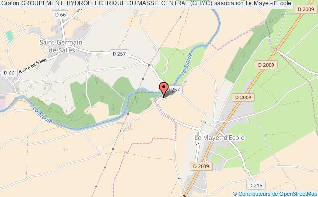 plan association Groupement  Hydroelectrique Du Massif Central (ghmc) Le    Mayet-d'École