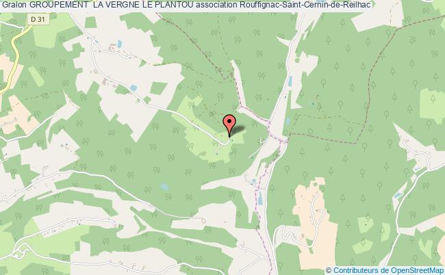 plan association Groupement  La Vergne Le Plantou Rouffignac-Saint-Cernin-de-Reilhac