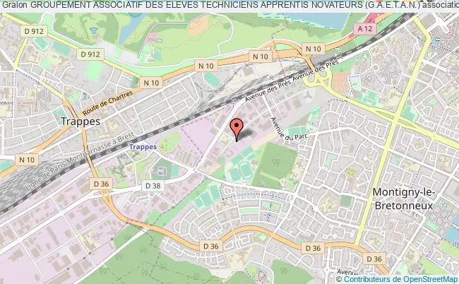 plan association Groupement Associatif Des Eleves Techniciens Apprentis Novateurs (g.a.e.t.a.n.) Montigny-le-Bretonneux