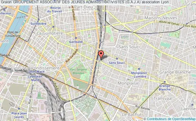 plan association Groupement Associatif Des Jeunes Administrativistes (g.a.j.a) Lyon Cedex 08