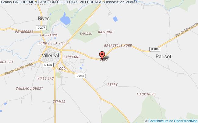 plan association Groupement Associatif Du Pays Villerealais Villeréal
