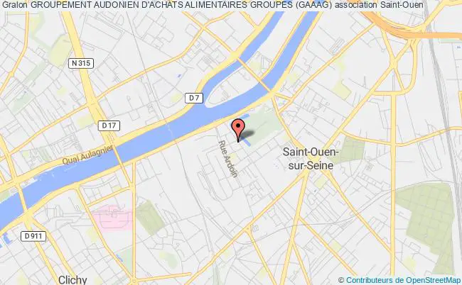 plan association Groupement Audonien D'achats Alimentaires Groupes (gaaag) Saint-Ouen-sur-Seine