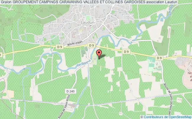 plan association Groupement Campings Caravaning VallÉes Et Collines Gardoises Laudun-l'Ardoise