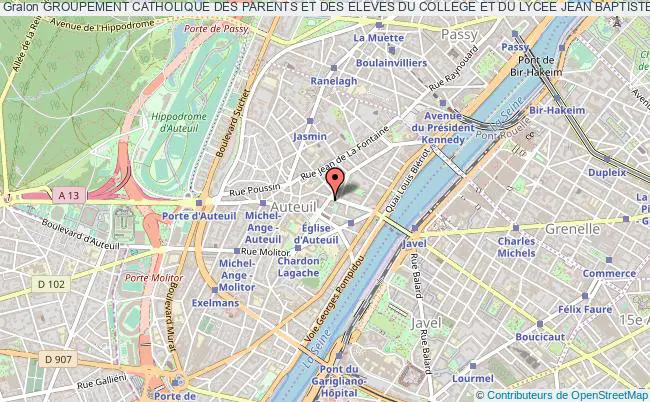 plan association Groupement Catholique Des Parents Et Des Eleves Du College Et Du Lycee Jean Baptiste Say Paris