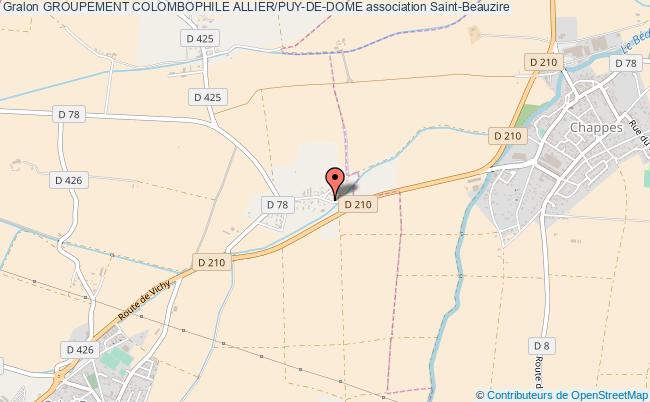 plan association Groupement Colombophile Allier/puy-de-dome Saint-Beauzire