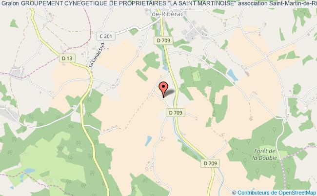 plan association Groupement Cynegetique De Proprietaires "la Saint Martinoise" Saint-Martin-de-Ribérac
