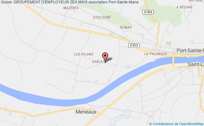 plan association Groupement D'employeur Zea Mais Port-Sainte-Marie