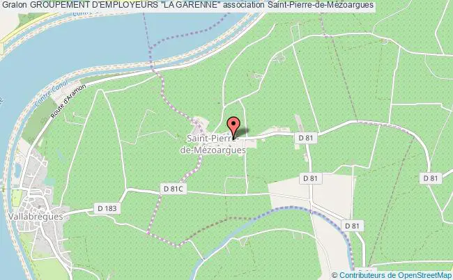 plan association Groupement D'employeurs "la Garenne" Saint-Pierre-de-Mézoargues