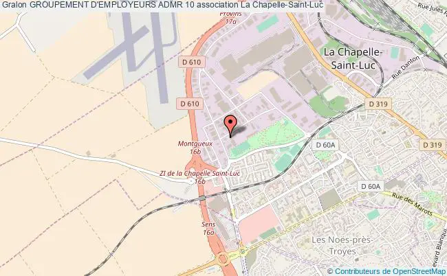 plan association Groupement D'employeurs Admr 10 Chapelle-Saint-Luc