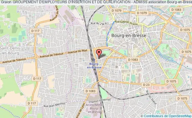 plan association Groupement D'employeurs D'insertion Et De Qualification - Admiss Bourg-en-Bresse