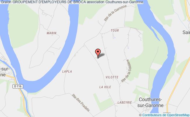 plan association Groupement D'employeurs De Broca Couthures-sur-Garonne