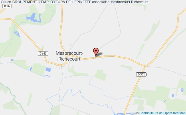 plan association Groupement D'employeurs De L'epinette Mesbrecourt-Richecourt