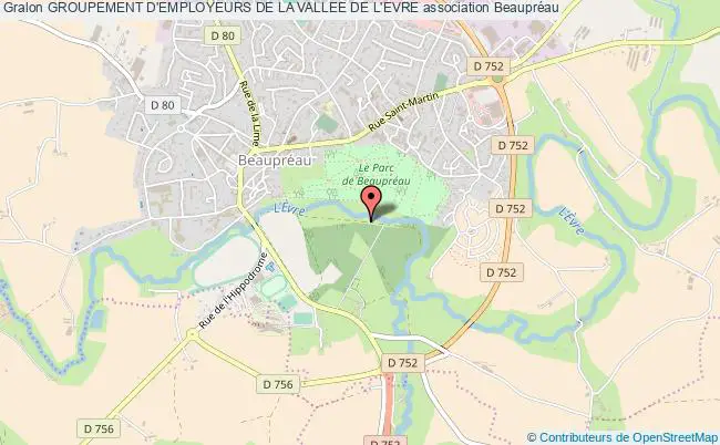 plan association Groupement D'employeurs De La Vallee De L'evre Beaupréau-en-Mauges