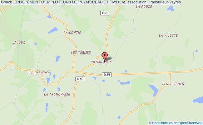 plan association Groupement D'employeurs De Puymoreau Et Fayolas Oradour-sur-Vayres