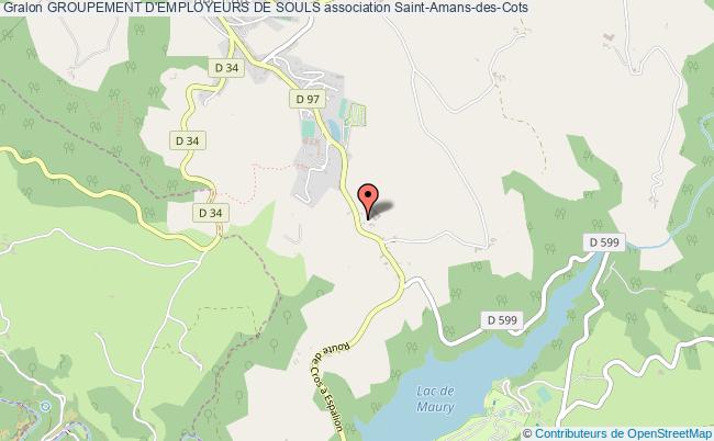 plan association Groupement D'employeurs De Souls Saint-Amans-des-Cots