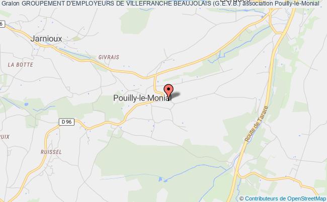 plan association Groupement D'employeurs De Villefranche Beaujolais (g.e.v.b.) Pouilly-le-Monial