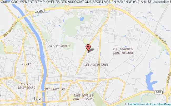 plan association Groupement D'employeurs Des Associations Sportives En Mayenne (g.e.a.s. 53) Laval