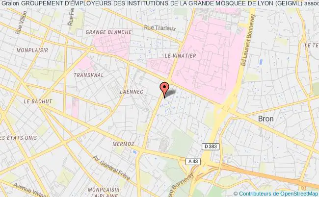 plan association Groupement D'employeurs Des Institutions De La Grande MosquÉe De Lyon (geigml) Lyon