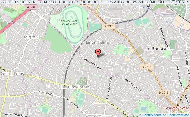 plan association Groupement D'employeurs Des Metiers De La Formation Du Bassin D'emploi De Bordeaux : Ge Mef Le    Bouscat