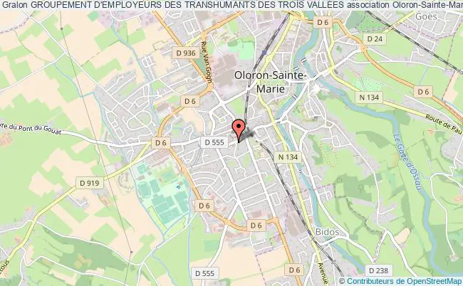 plan association Groupement D'employeurs Des Transhumants Des Trois VallÉes Oloron-Sainte-Marie