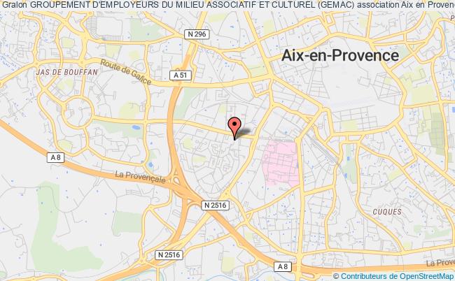 plan association Groupement D'employeurs Du Milieu Associatif Et Culturel (gemac) Aix-en-Provence