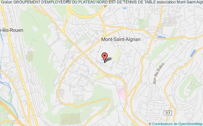 plan association Groupement D'employeurs Du Plateau Nord Est De Tennis De Table Mont-Saint-Aignan