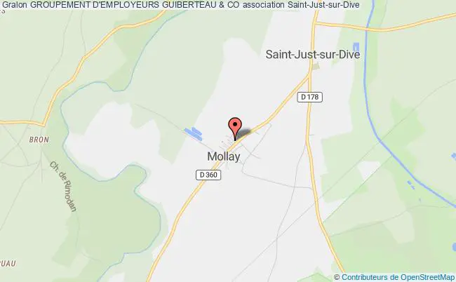 plan association Groupement D'employeurs Guiberteau & Co Saint-Just-sur-Dive