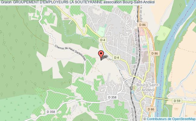 plan association Groupement D'employeurs La Souteyranne Bourg-Saint-Andéol