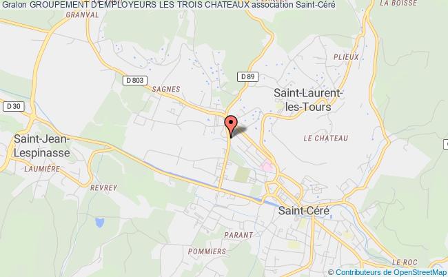 plan association Groupement D'employeurs Les Trois Chateaux Saint-Céré