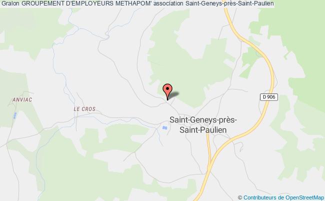 plan association Groupement D'employeurs Methapom' Saint-Geneys-près-Saint-Paulien