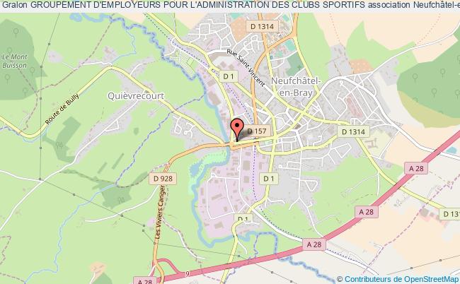 plan association Groupement D'employeurs Pour L'administration Des Clubs Sportifs Neufchâtel-en-Bray