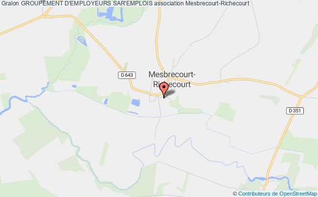 plan association Groupement D'employeurs Sar'emplois Mesbrecourt-Richecourt