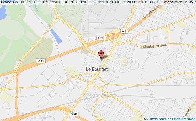 plan association Groupement D'entr'aide Du Personnel Communal De La Ville Du  Bourget Le Bourget