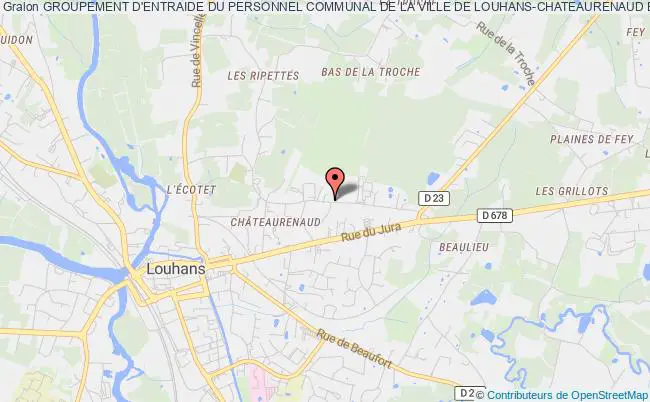 plan association Groupement D'entraide Du Personnel Communal De La Ville De Louhans-chateaurenaud Et Branges Louhans