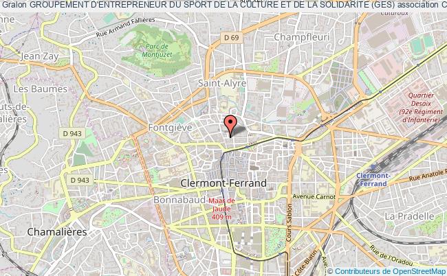 plan association Groupement D'entrepreneur Du Sport De La Culture Et De La Solidarite (ges) Clermont-Ferrand