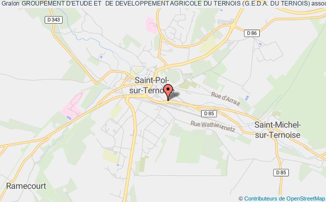 plan association Groupement D'etude Et  De Developpement Agricole Du Ternois (g.e.d.a. Du Ternois) Saint-Pol-sur-Ternoise
